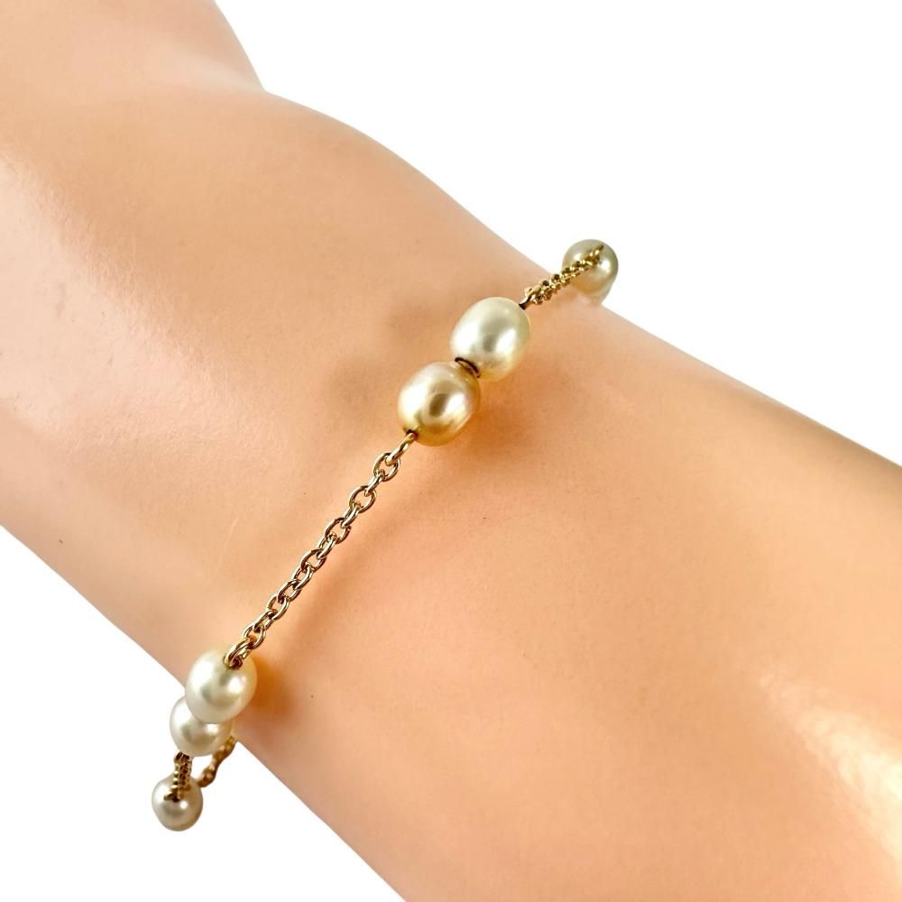 TASAKI/タサキ】淡水真珠 12珠 ブレスレット K18ゴールド 18金 2.5g 