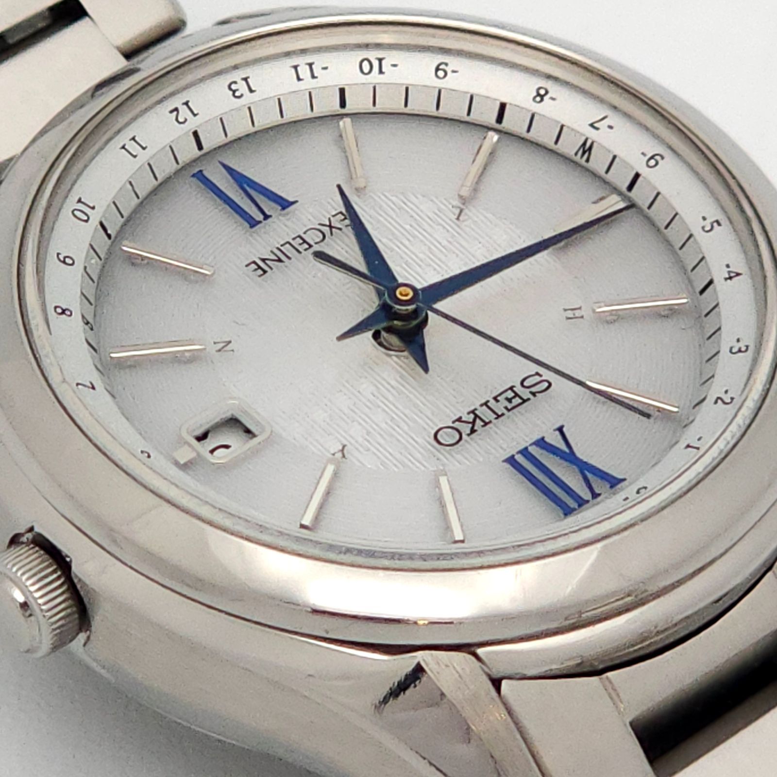 ☆良品 SEIKO セイコー エクセリーヌ 1B25-0AT0 ソーラー電波 動作品