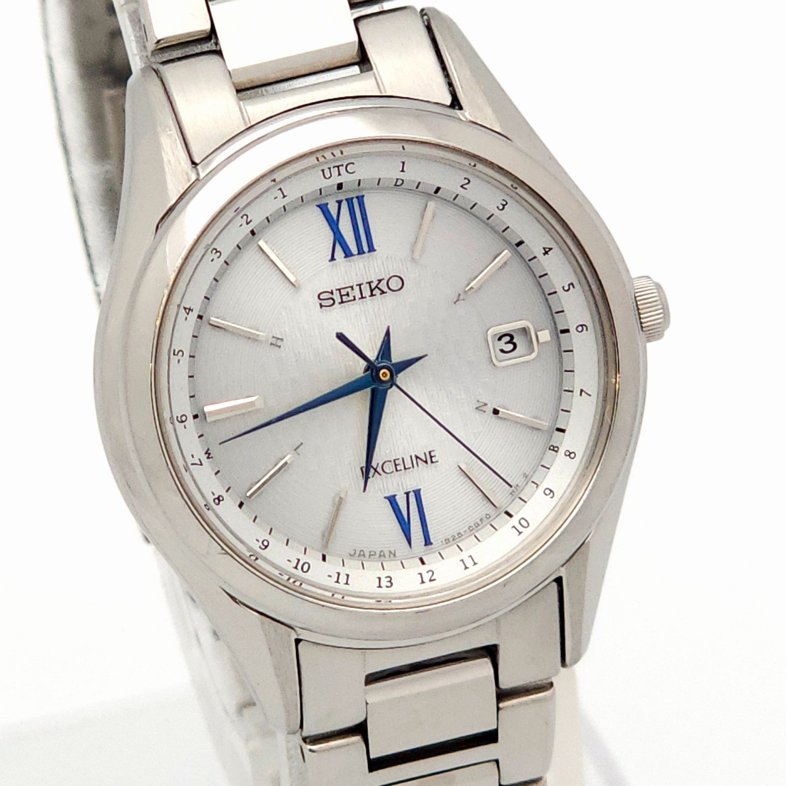 希少✨定価11万　SEIKO エクセリーヌ　1B25-0AT0 電波ソーラー ☆良品 SEIKO セイコー エクセリーヌ 1B25-0AT0 ソーラー電波 動作品