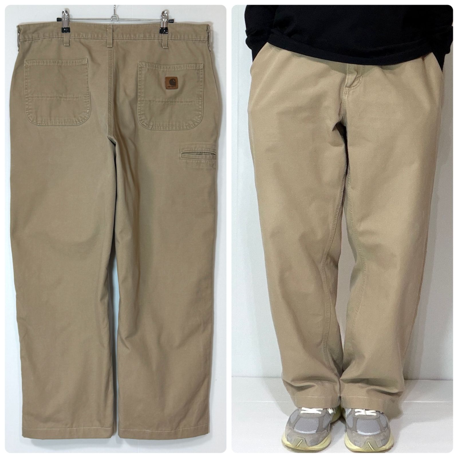 00s 極太 Carhartt カーハート B176 GKH ライトダック シングルニー 
