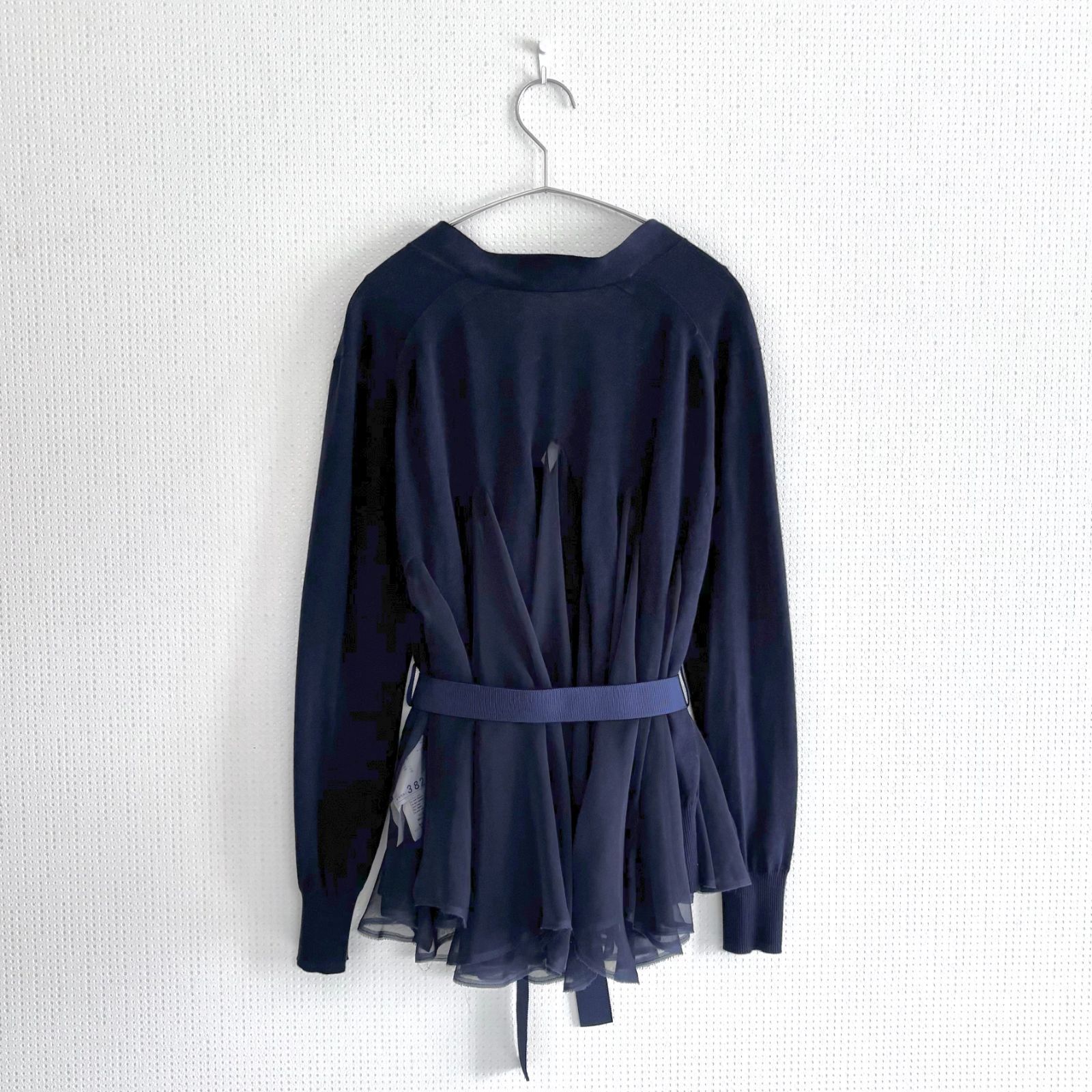 Sacai サカイ コットンドッキングカーディガン ベルト付き 切り替え