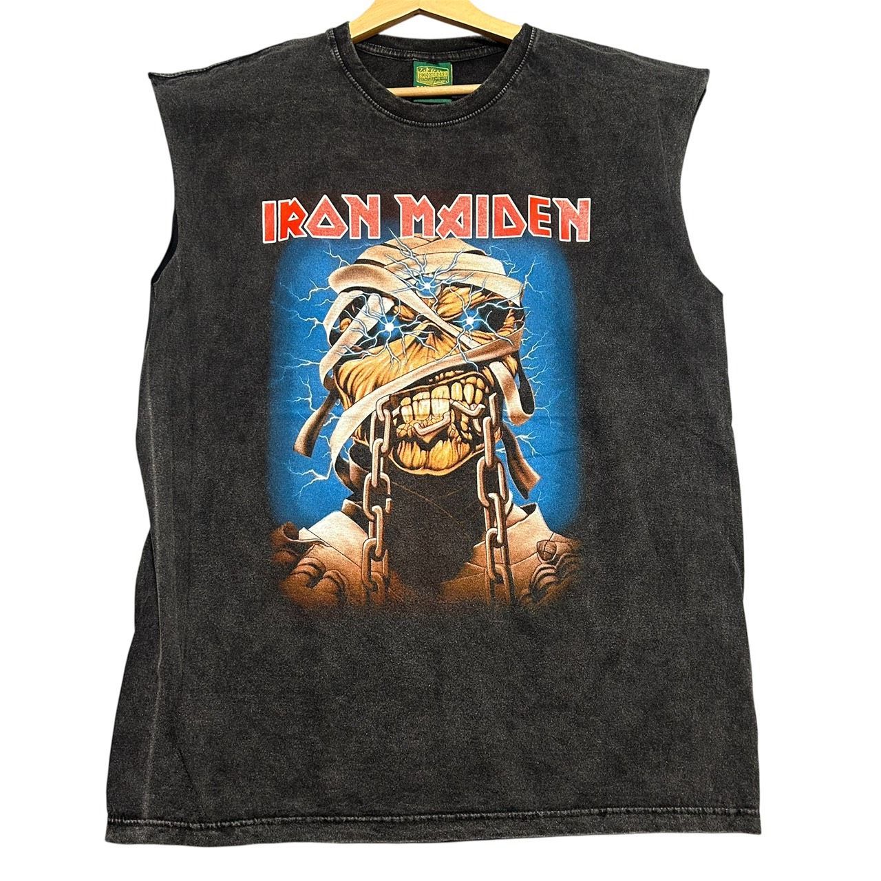 新品 アイアンメイデン バンドTシャツ ノースリーブ XL ブラック 墨黒 