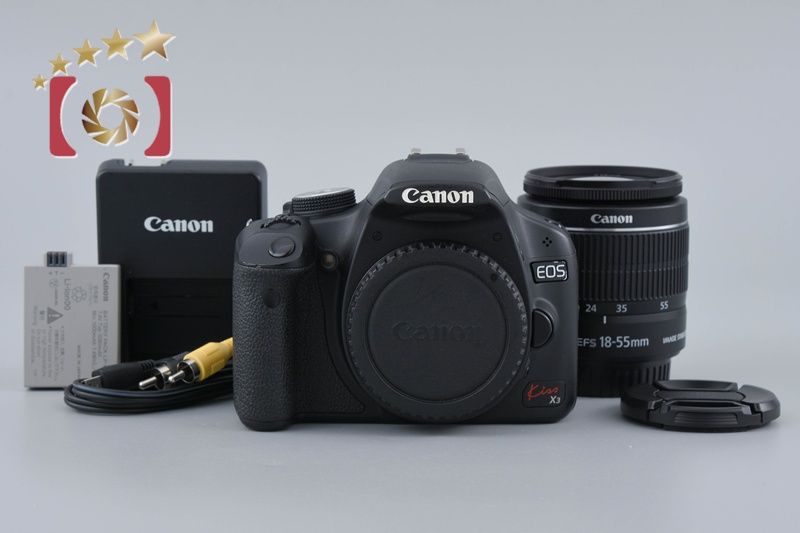中古】Canon キヤノン EOS Kiss X3 + EF-S 18-55mm f/3.5-5.6 IS II 