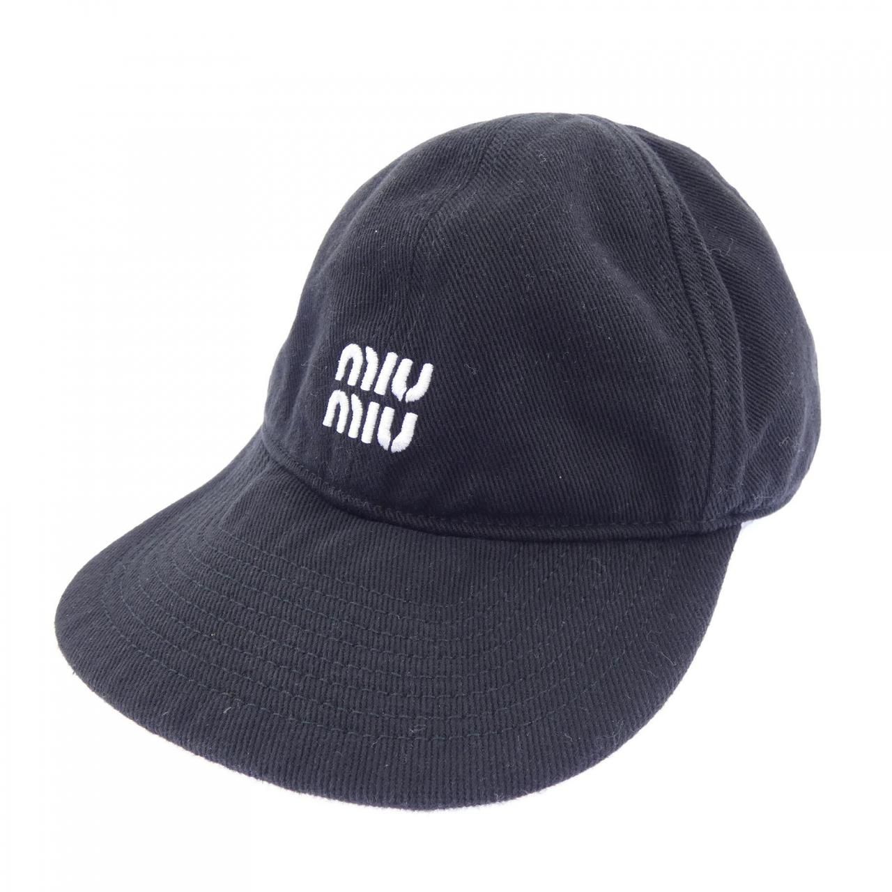ミュウミュウ MIU MIU デニムベースボールキャップ 5HC369 2CR1 