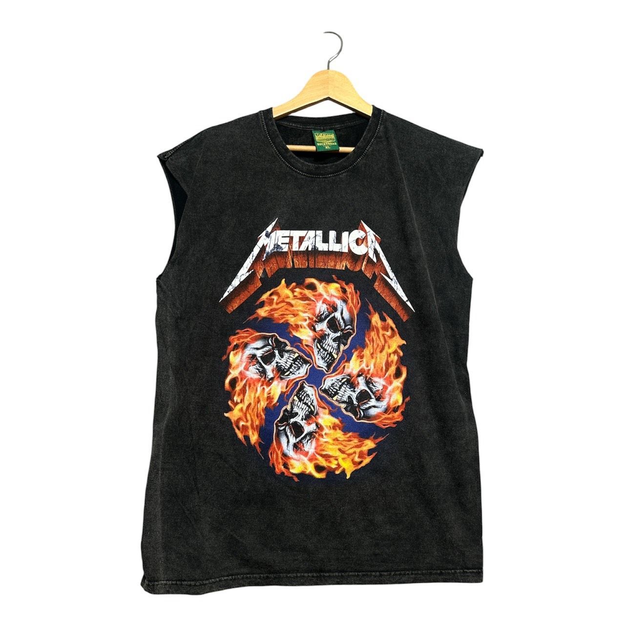 新品 メタリカ METALLICA バンドTシャツ ノースリーブ XL 黒 新品 メタリカ METALLICA バンドTシャツ ノースリーブ XL 黒