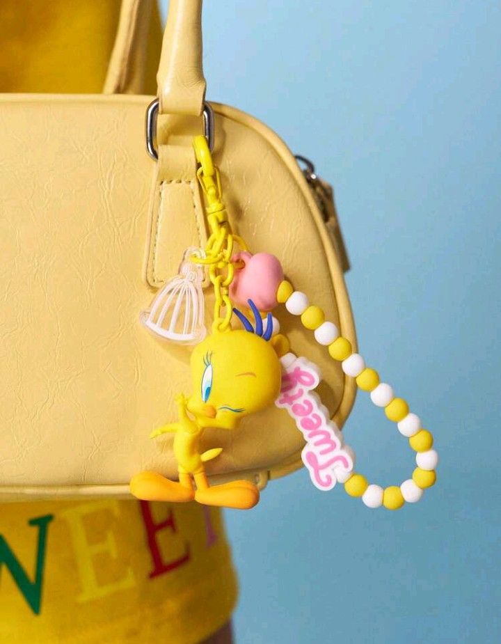 LOONEY TUNES TWEETY トゥイーティー キーホルダー 黄色 イエロー