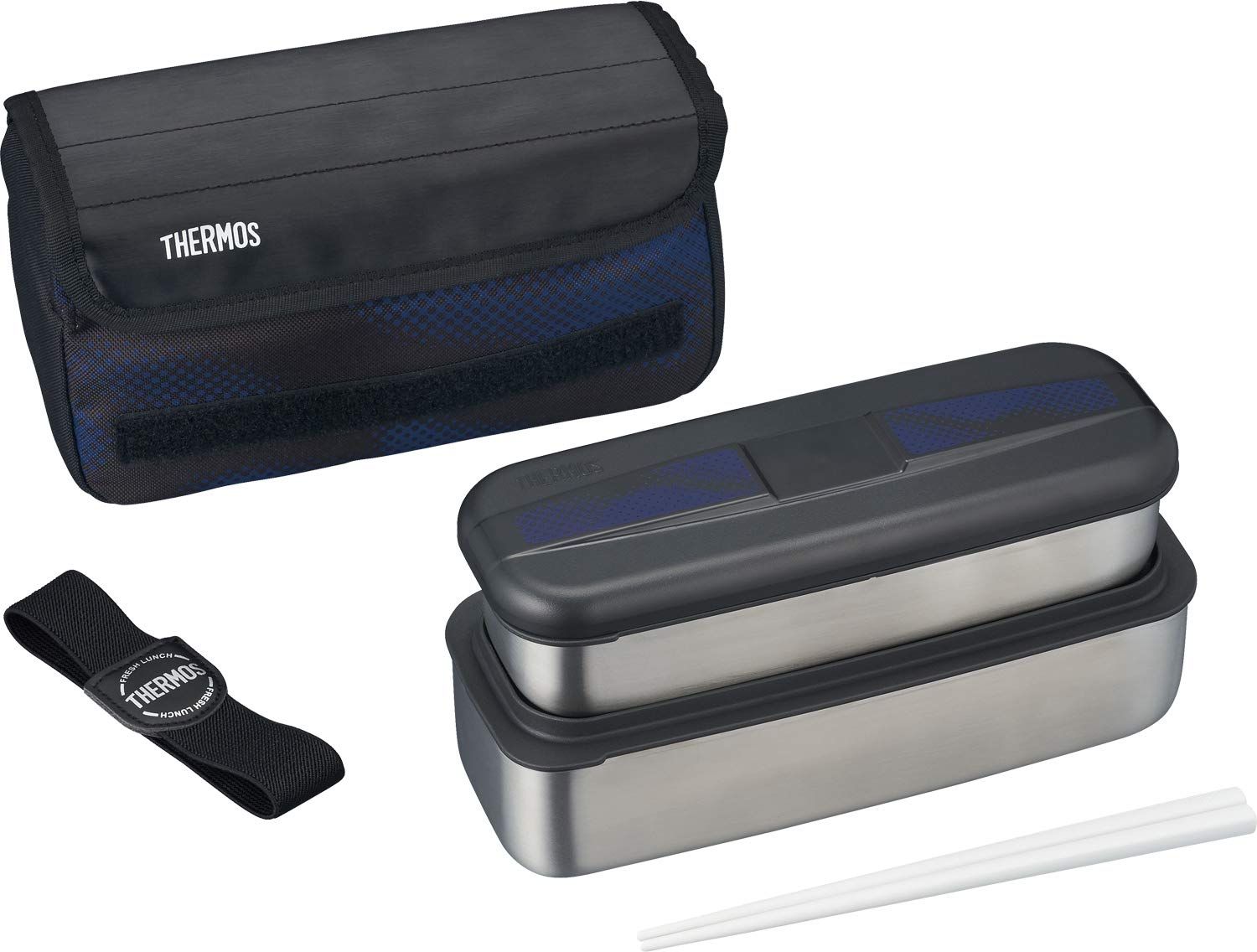 新品 サーモス 弁当箱 ステンレス フレッシュランチボックス 1100ml ブラックペイント DSD-1103W BK-PT
