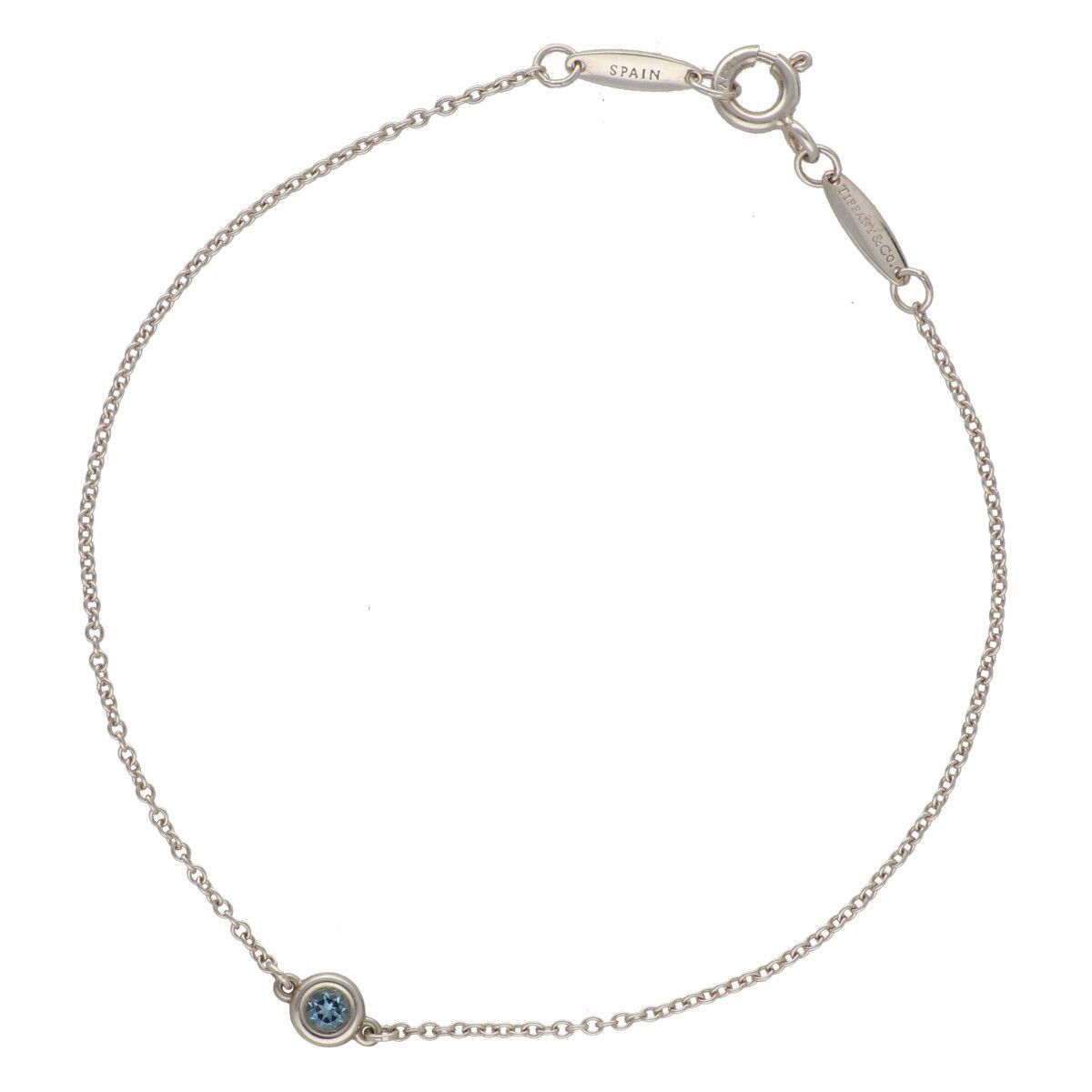 中古】 Tiffany＆Co ティファニー バイザヤード アクアマリン 