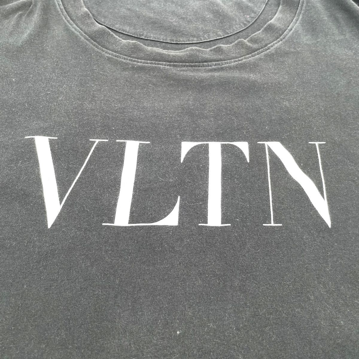 中古】VALENTINO ヴァレンティノ VLTN ロゴTシャツ 黒 UV3MG10V3LE 