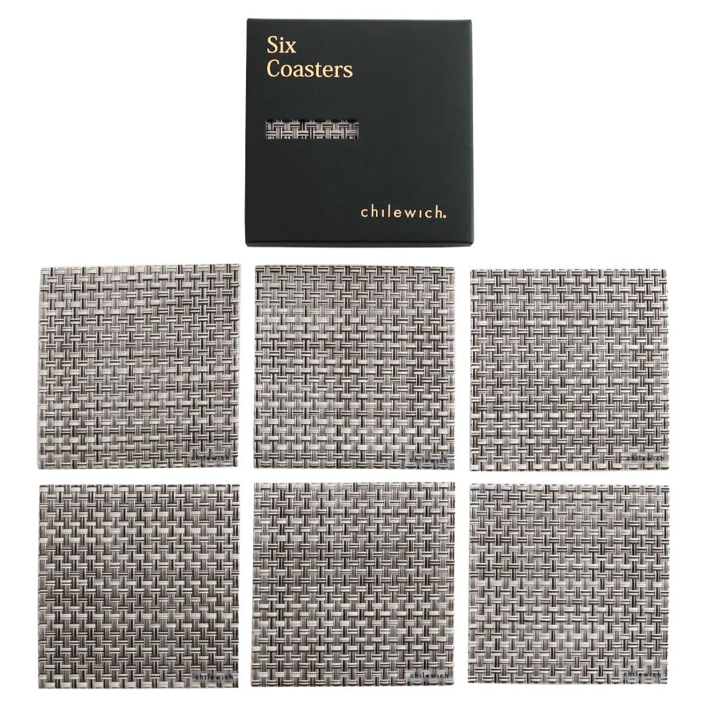 新品 チルウィッチ コースター バスケットウィーブ 6枚セット chilewich Basketweave Coaster 6pcs (オイスター)