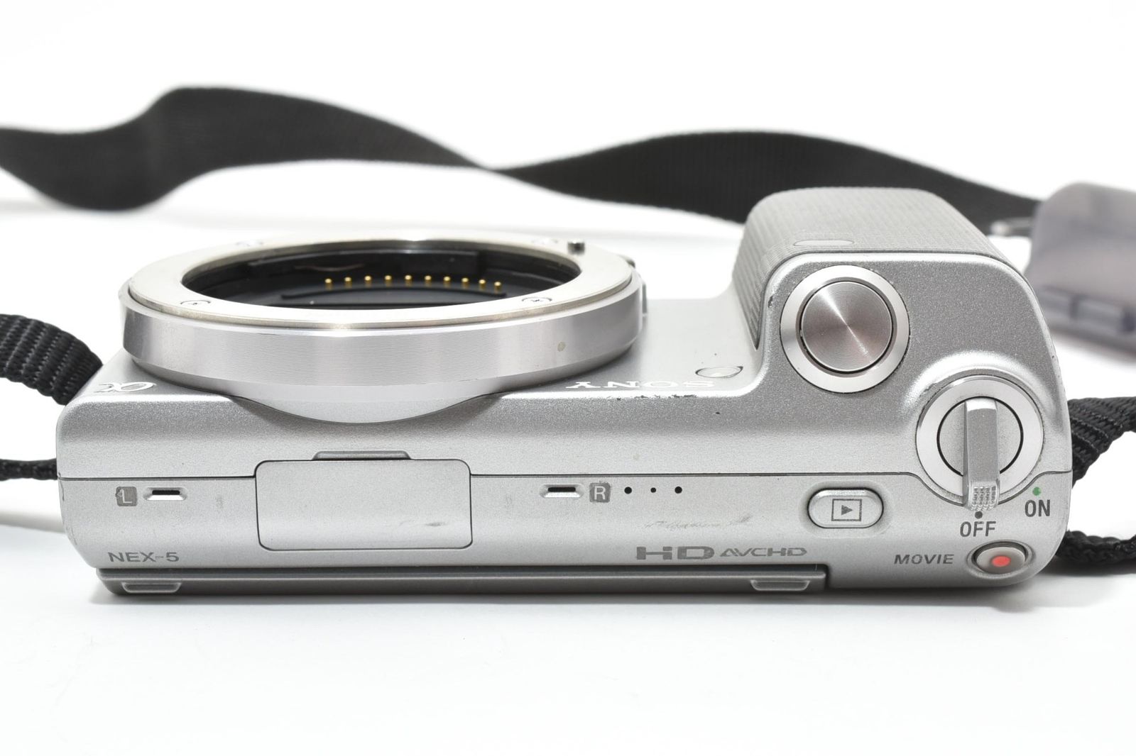 実用光学美品】Sony ソニー NEX-5 ボディ シルバー ミラーレス一眼 