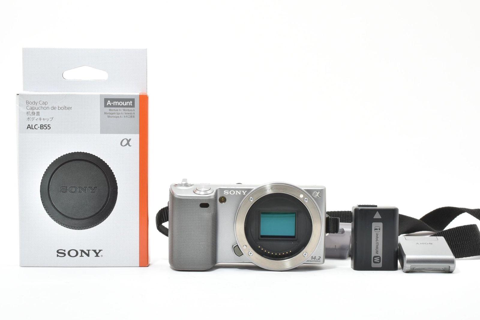 実用光学美品】Sony ソニー NEX-5 ボディ シルバー ミラーレス一眼 
