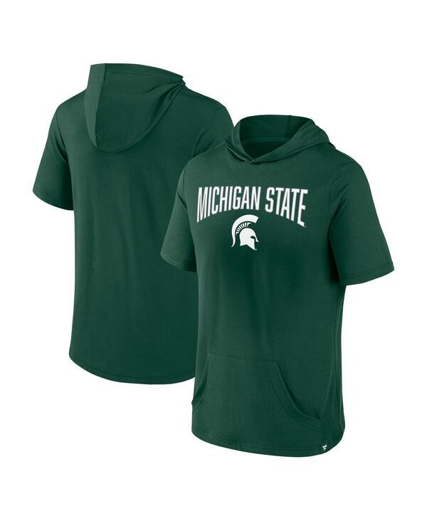 ファナティクス メンズ トップス Tシャツ パーカー Fanatics Mens Green Michigan State Spartans Outline Lower Archoodie Tshirt Green グリーン