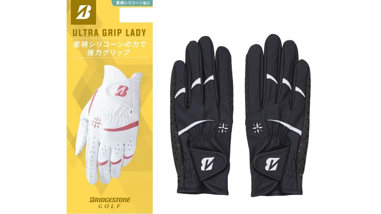 新品 BRIDGESTONE(ブリヂストン) ゴルフグローブ ULTRA GRIP LADY ブラック 両手用 20cm レディス GL25L2BK20