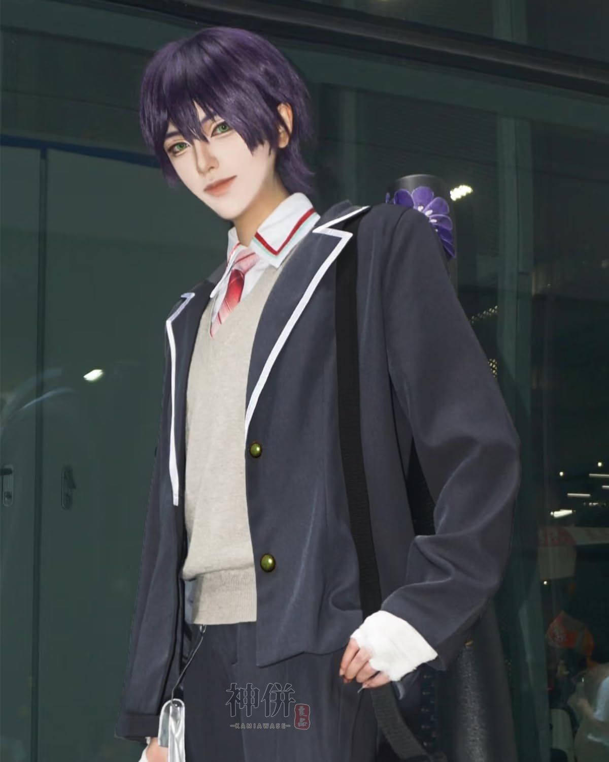 新品 [神併良品] 剣持刀也 コスプレ ウィッグ付き 男子高校生 VTuber