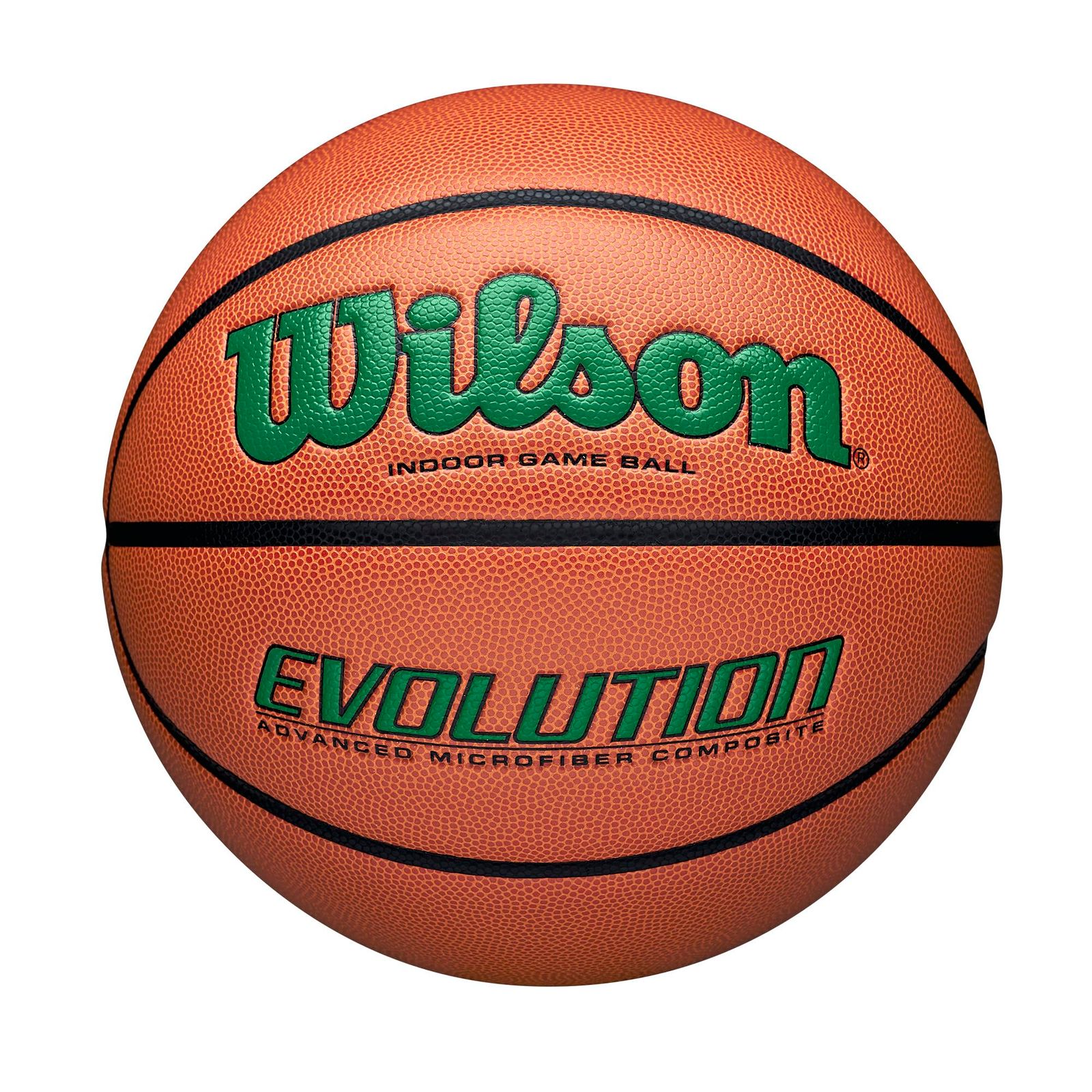 新品 Wilson(ウイルソン) バスケットボール EVOLUTION (エボリューション) WTB0595XB0701 インドア用 7号/ 直径約24.5cm オレンジ/グリーン