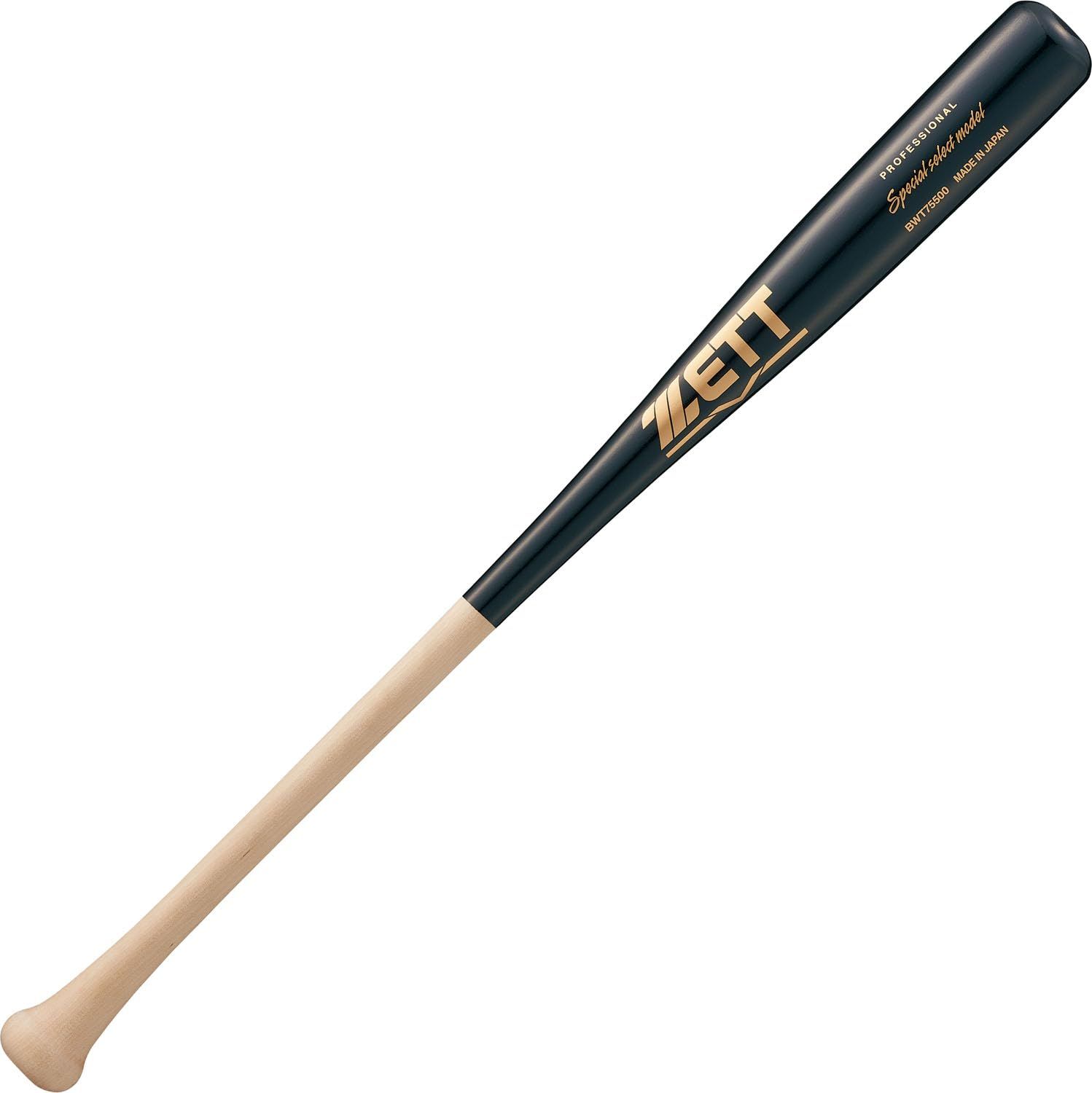 新品 ゼット(ZETT) 少年野球 軟式 バット Special select model 木製(北海道産ダケカンバ) 80cm 650g平均 ナチュラル×ブラック(1219GE) 日本製 BWT75500