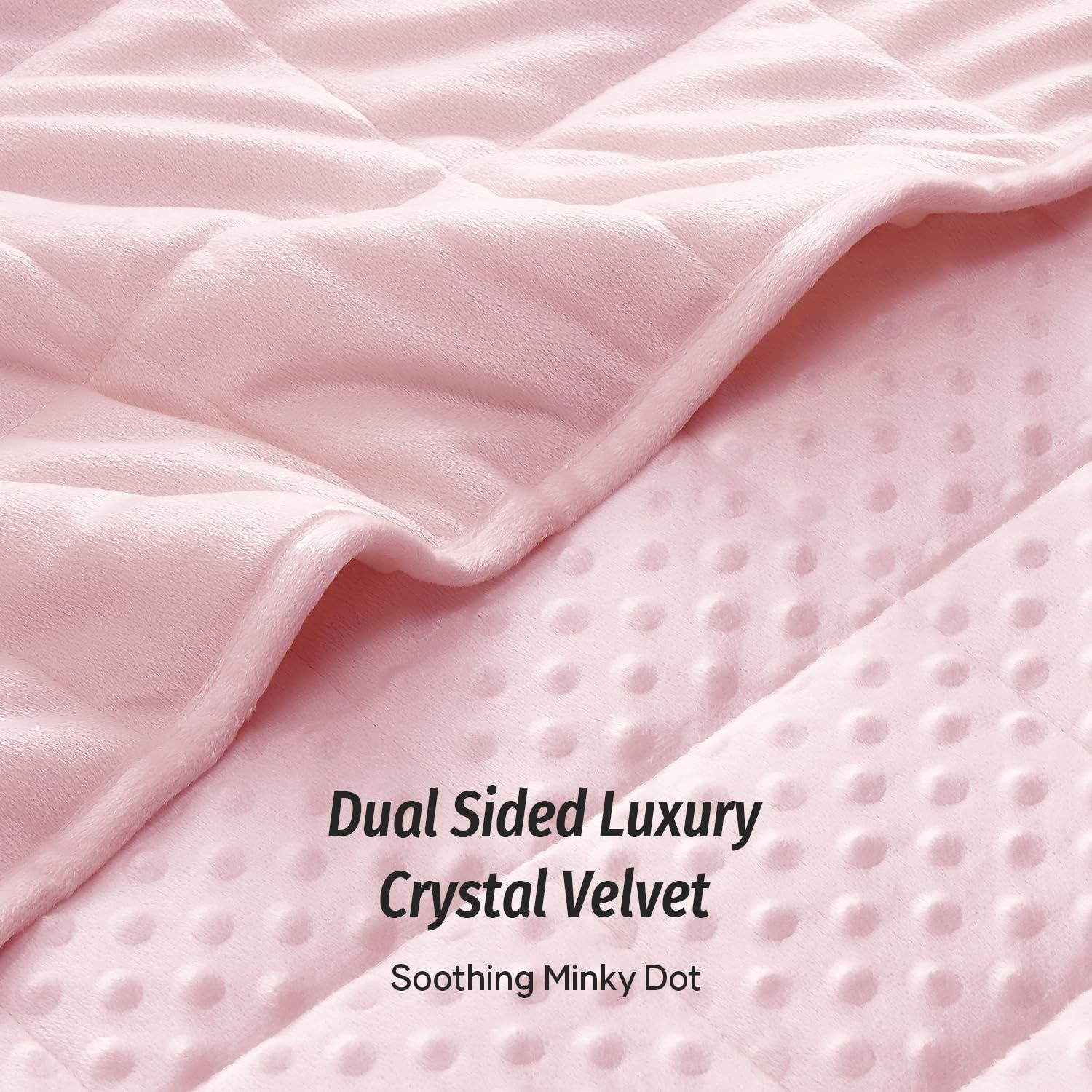 New Wemore Minky Dot Weighted Blanket for Adults, Queen Size, 12