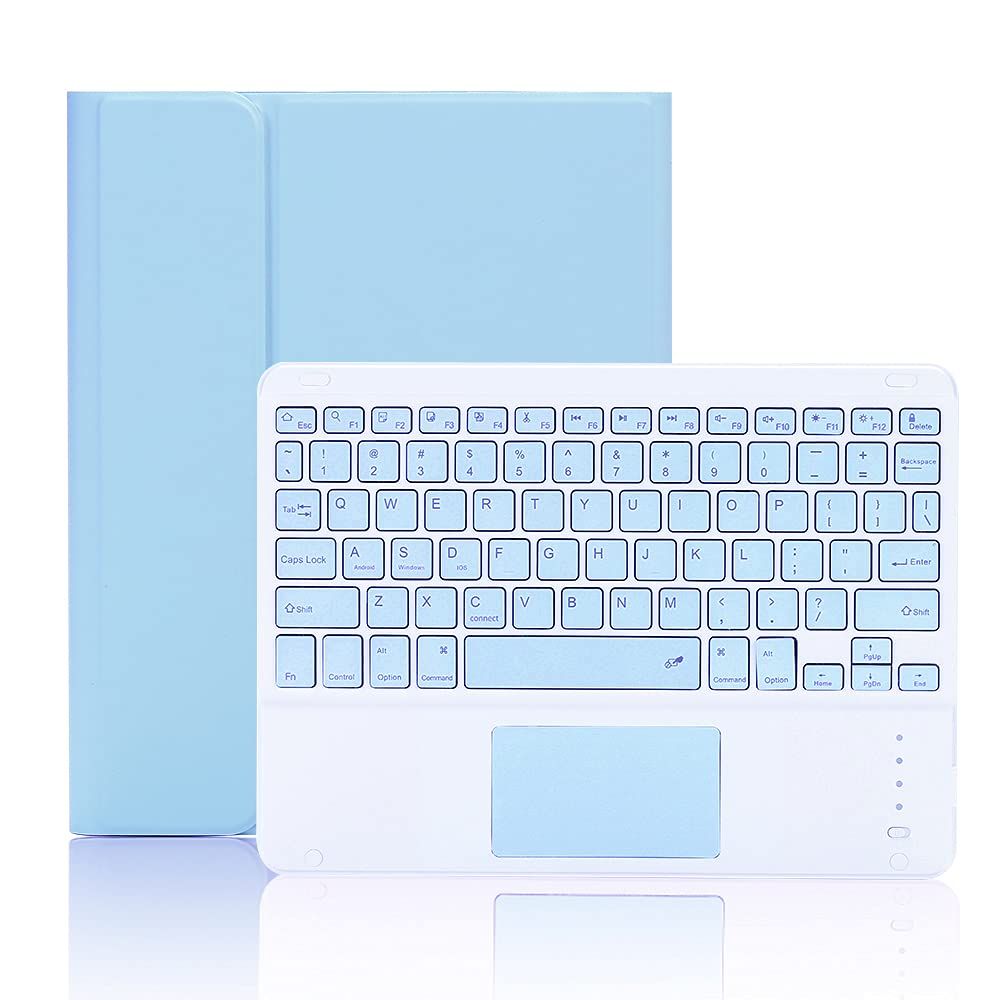 新品 iPad 10.2 キーボードケース iPad 第9/8/7世代 iPad Air3 iPad Pro10.5通用bluetoothキーボード付きケース タッチパッド搭載 ペンシル収納 スタンド機能 全面保護 ブルー 4,621円