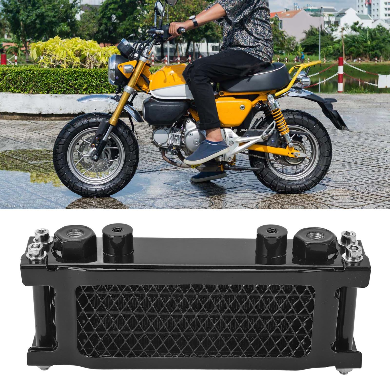 新品 オートバイエンジンオイルクーラー、ユニバーサルエンジンオイル