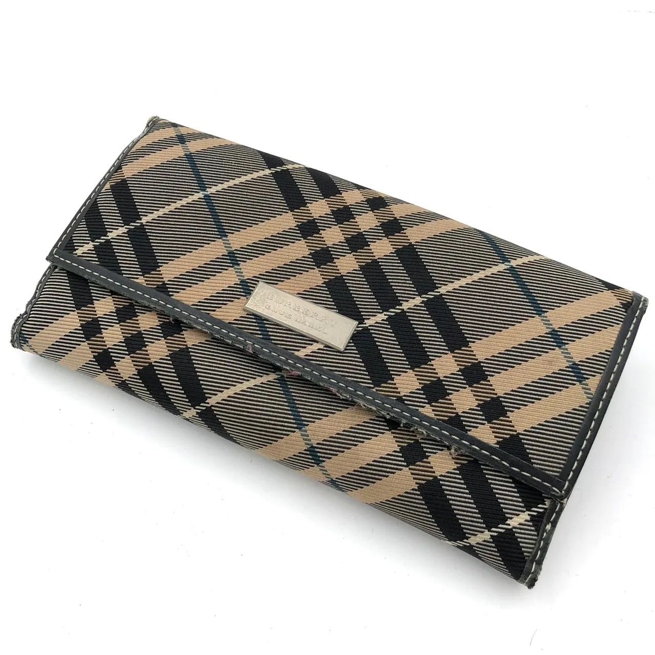 BURBERRY バーバリー ブルーレーベル 長財布 ノバチェック レザー 中古