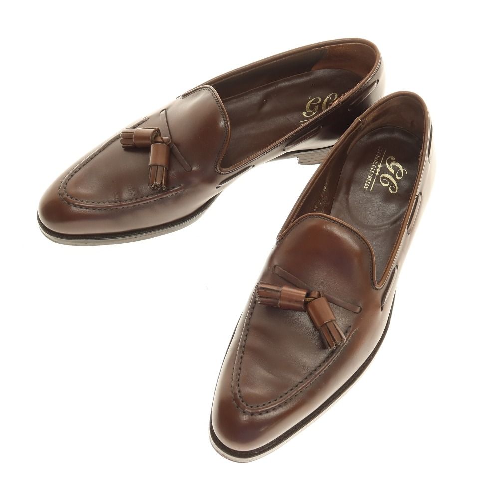 【中古】ジョージ クレバリー GEORGE CLEVERLEY タッセルローファー ブラウン【サイズ7 1/2E】【メンズ】