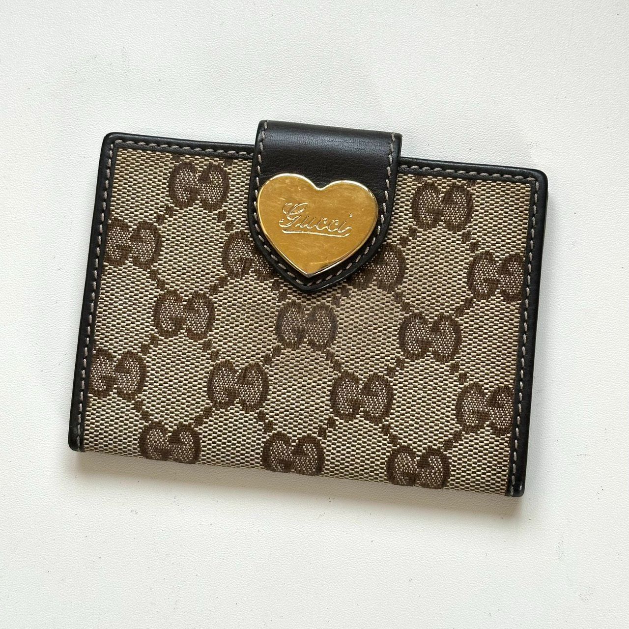 グッチ GUCCI パスケース カードケース GGキャンバス シマ ダーク