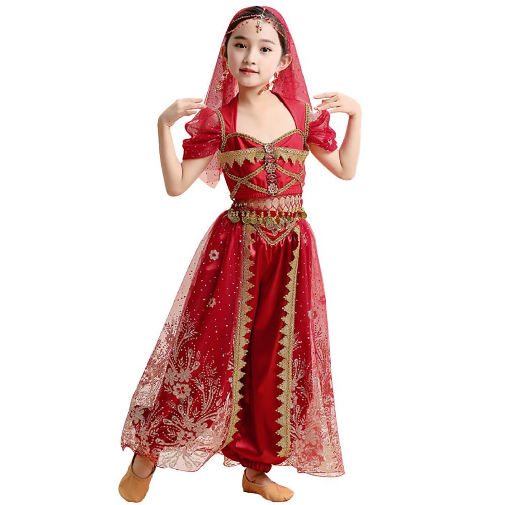 新品 [Kadahis] ジャスミン コスプレ 子供 プリンセス ドレス アラジン