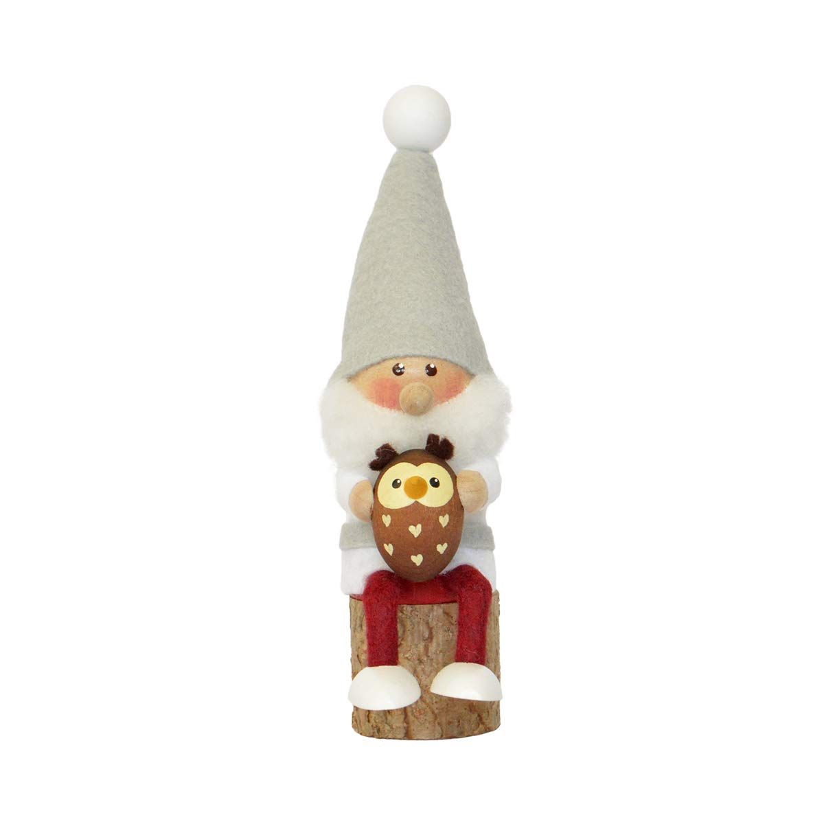 新品 NORDIKA nisse ノルディカ ニッセ クリスマス 木製人形 (フクロウを抱えたサンタ / NRD120610)