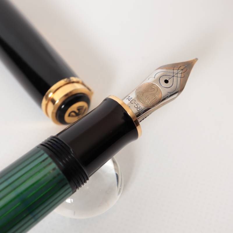 Pelikan 万年筆 スーベレーン グリーンストライプ 14C-585 【公式通販】