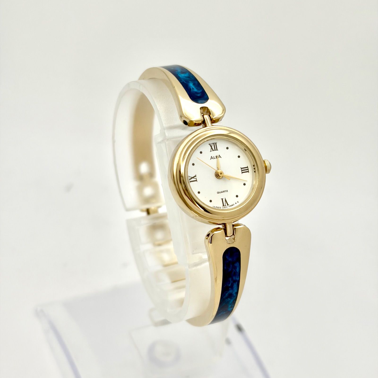 【美品/新品電池】 SEIKO ALBA レディース 腕時計 ゴールド チェーン 新品電池】SEIKO セイコー ALBA アルバ レディース 腕時計 ゴールド