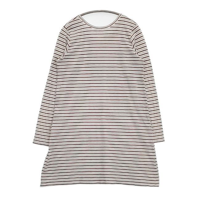 45R/45rpm ボーダーチュニック YUKI COTTON チュニック ホワイト