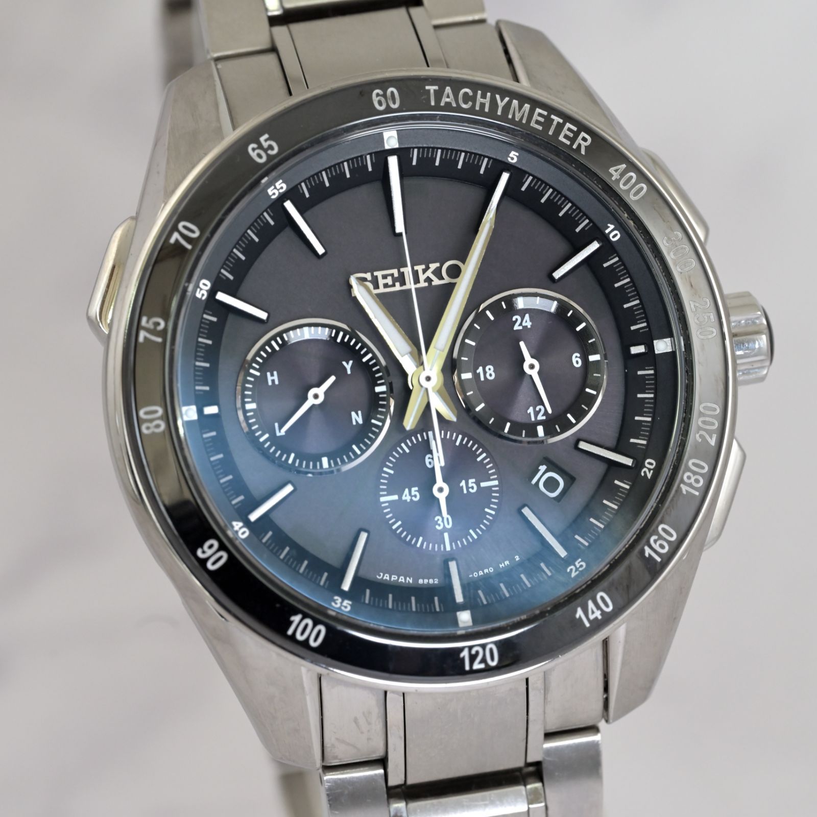 良品 【SEIKO】 セイコー BRIGHTSブライツ 電波ソーラー腕時計 44mm径 
