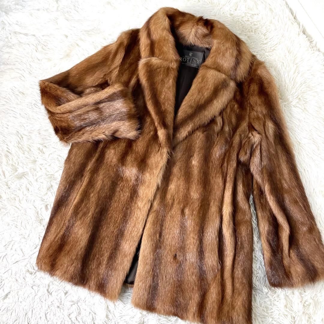 美品 Malvoisie デミバフミンク ファーコート 本毛皮 毛並み◎ 【公式