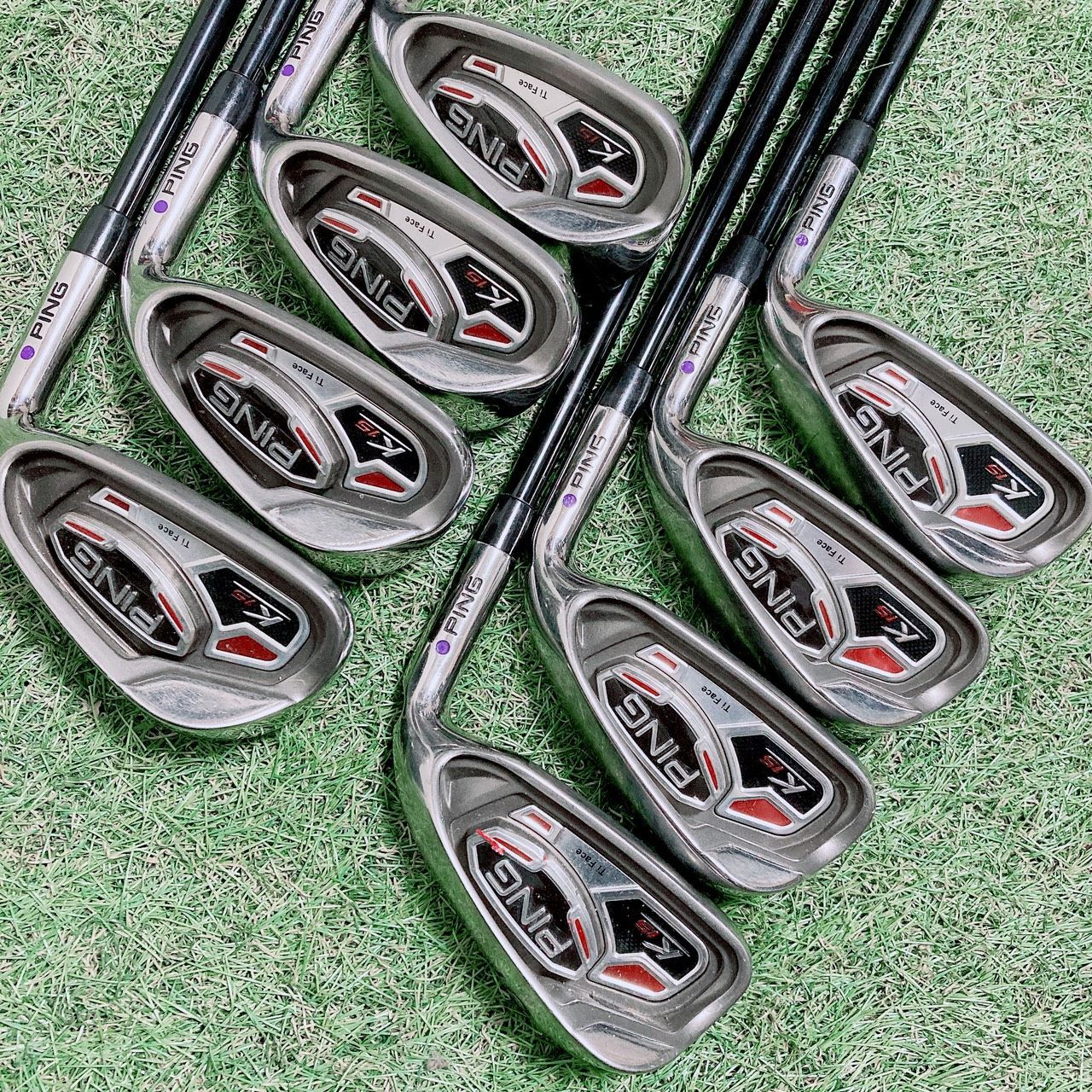 PING ピン K15 アイアンセット8本 5-9PAS 純正カーボン フレックスR 