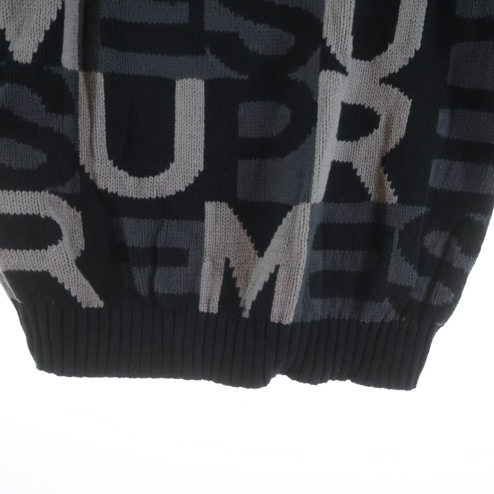SUPREME (シュプリーム) 18AW Big Letters Sweater ビッグレター 総柄 