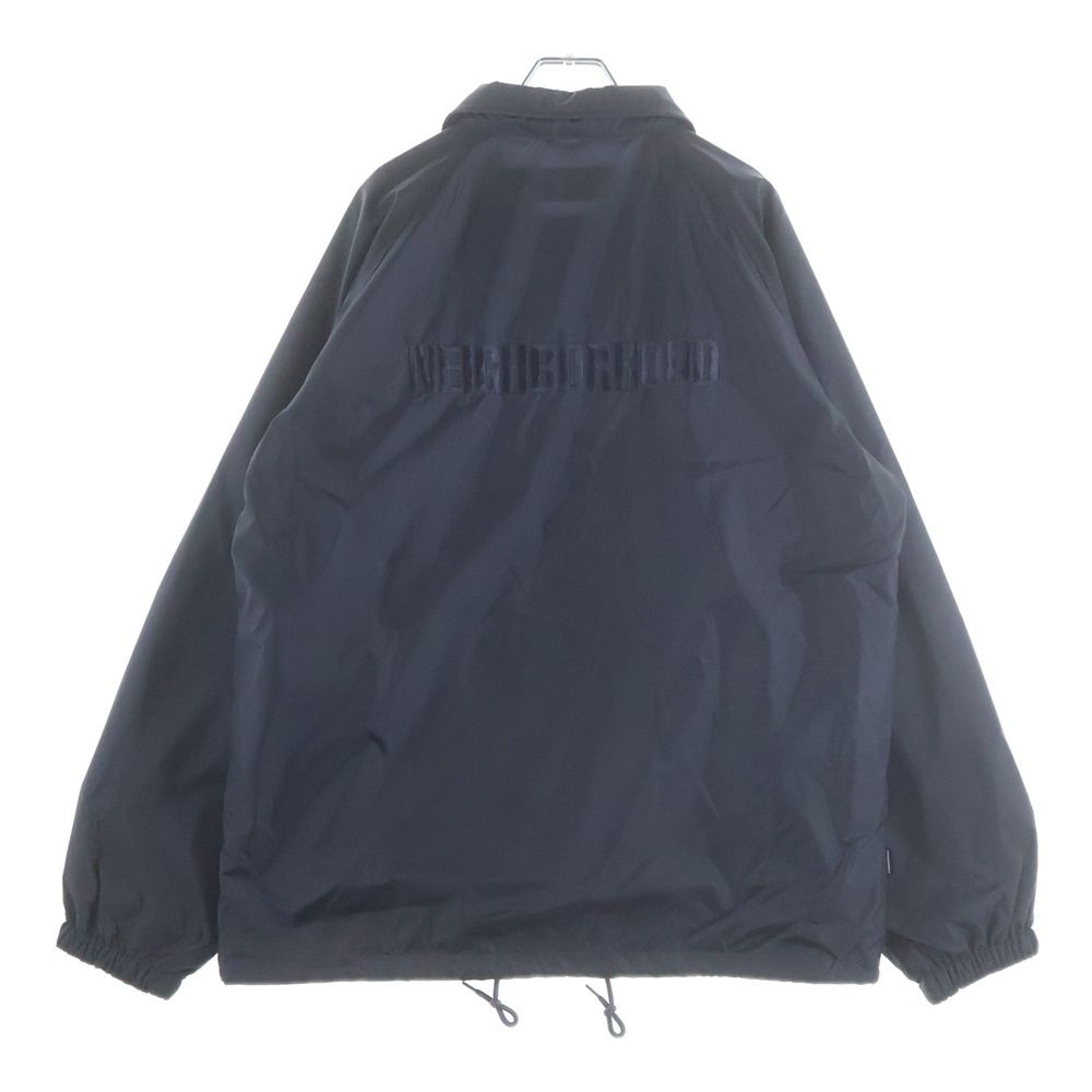 NEIGHBORHOOD ネイバーフッド 21SS BROOKS N-JKT 211TSNH-JKM01 バックロゴ刺繍ナイロンコーチジャケット ネイビー NEIGHBORHOOD (ネイバーフッド) 21SS BROOKS/N-JKT ロゴ 刺繍 コーチ