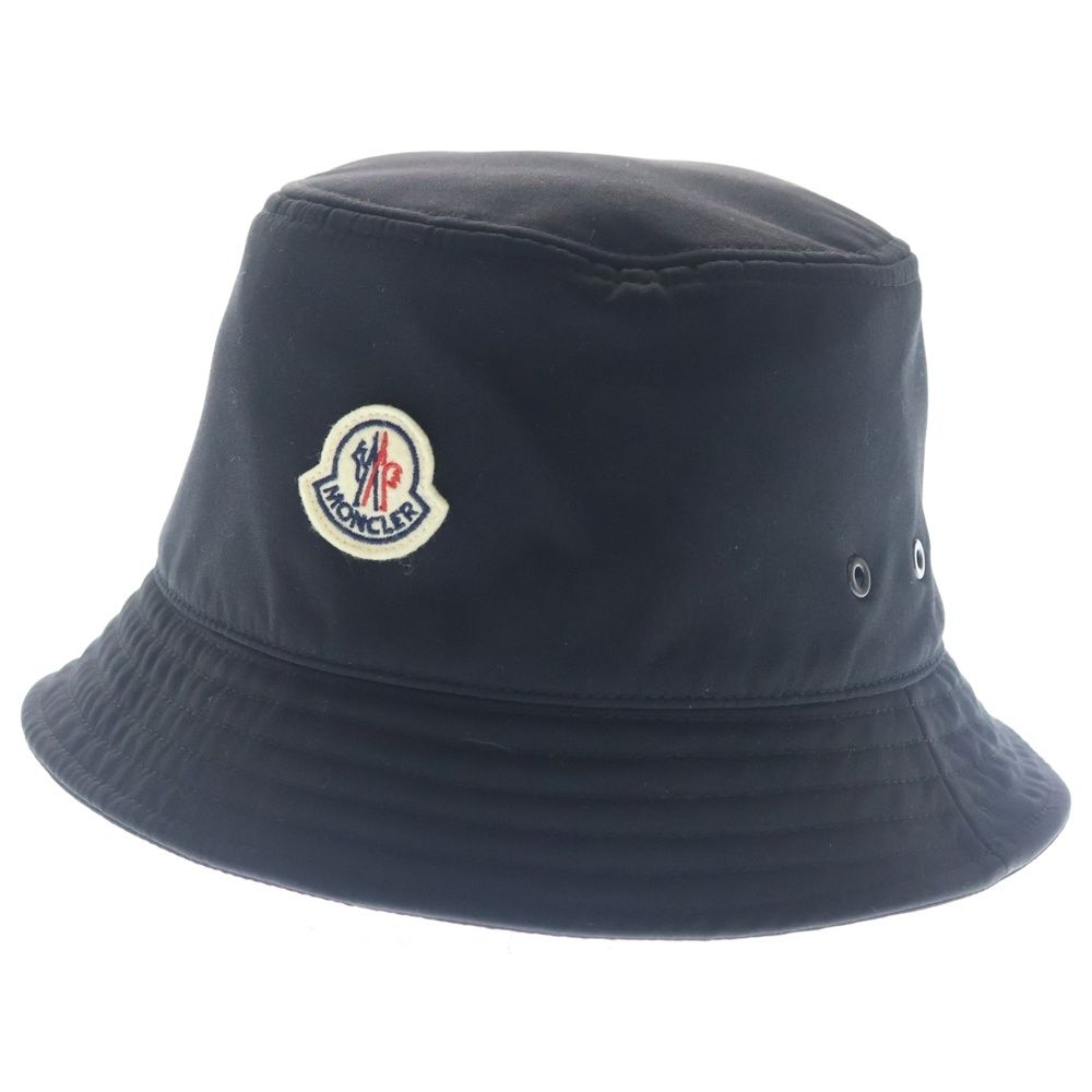 MONCLER (モンクレール) ロゴパッチ バケットハット ブラック