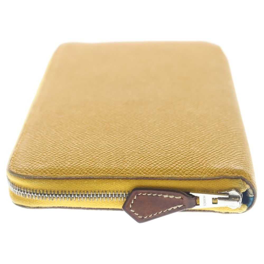HERMES エルメス アザップロング シルクイン ロングウォレット 長財布 カードケース イエロー エプソン D刻印 シルバー金具 HERMES (エルメス) アザップロング シルクイン ロングウォレット 長