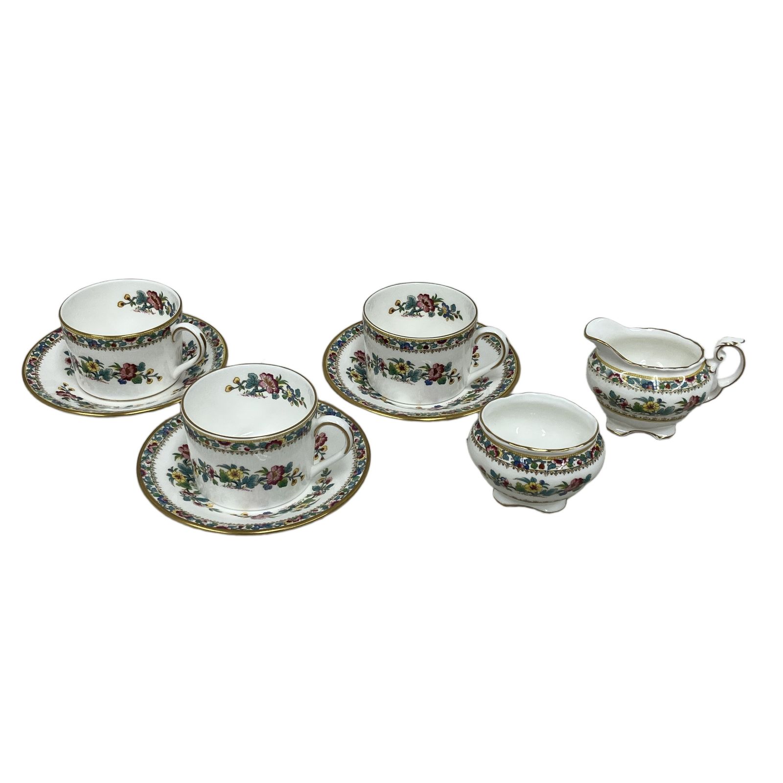 Coalport ミングローズ カップ&ソーサー シュガーポット ミルク 