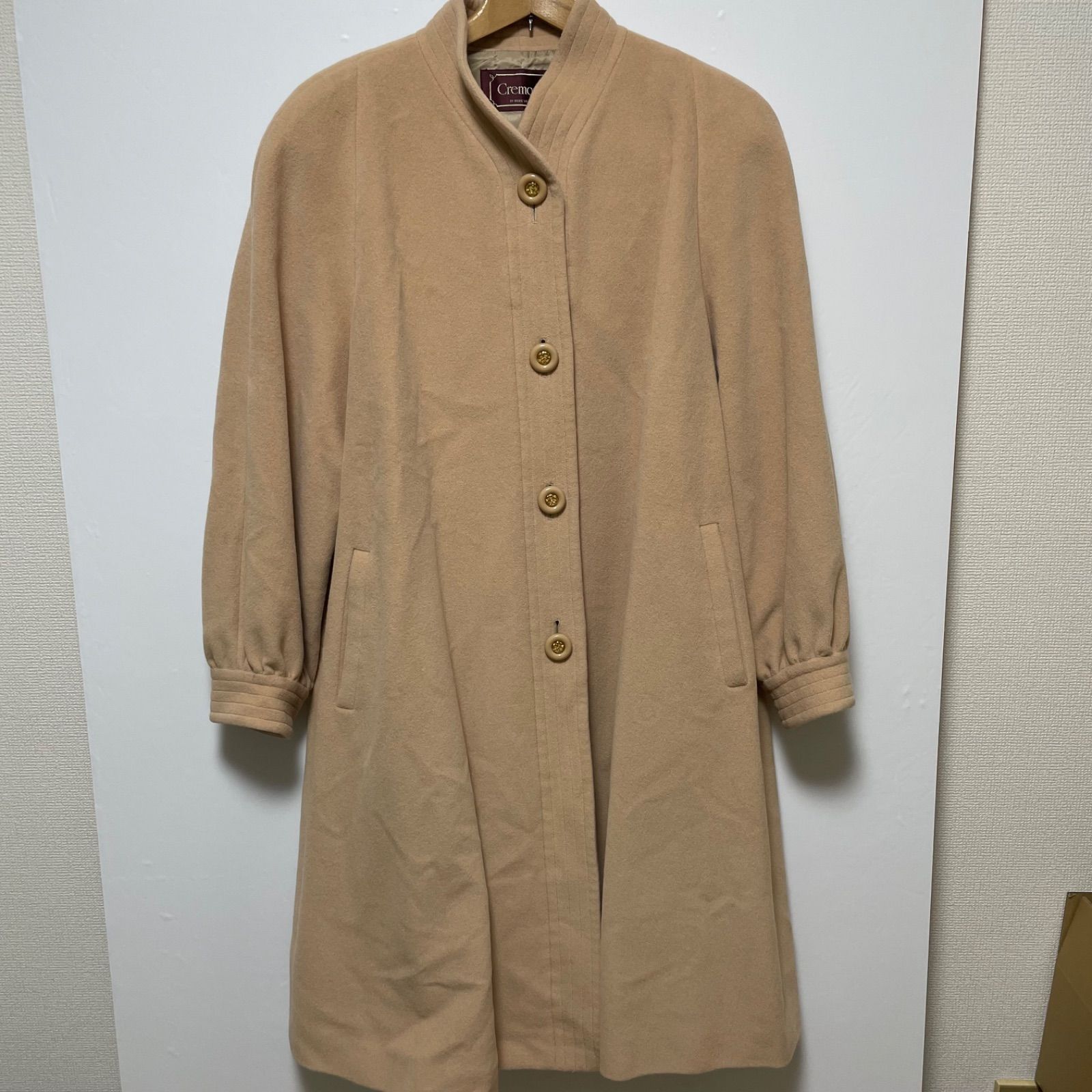 Cremona カシミヤ100% ロングコート 9号 M 日本製 ベージュ - メルカリ
