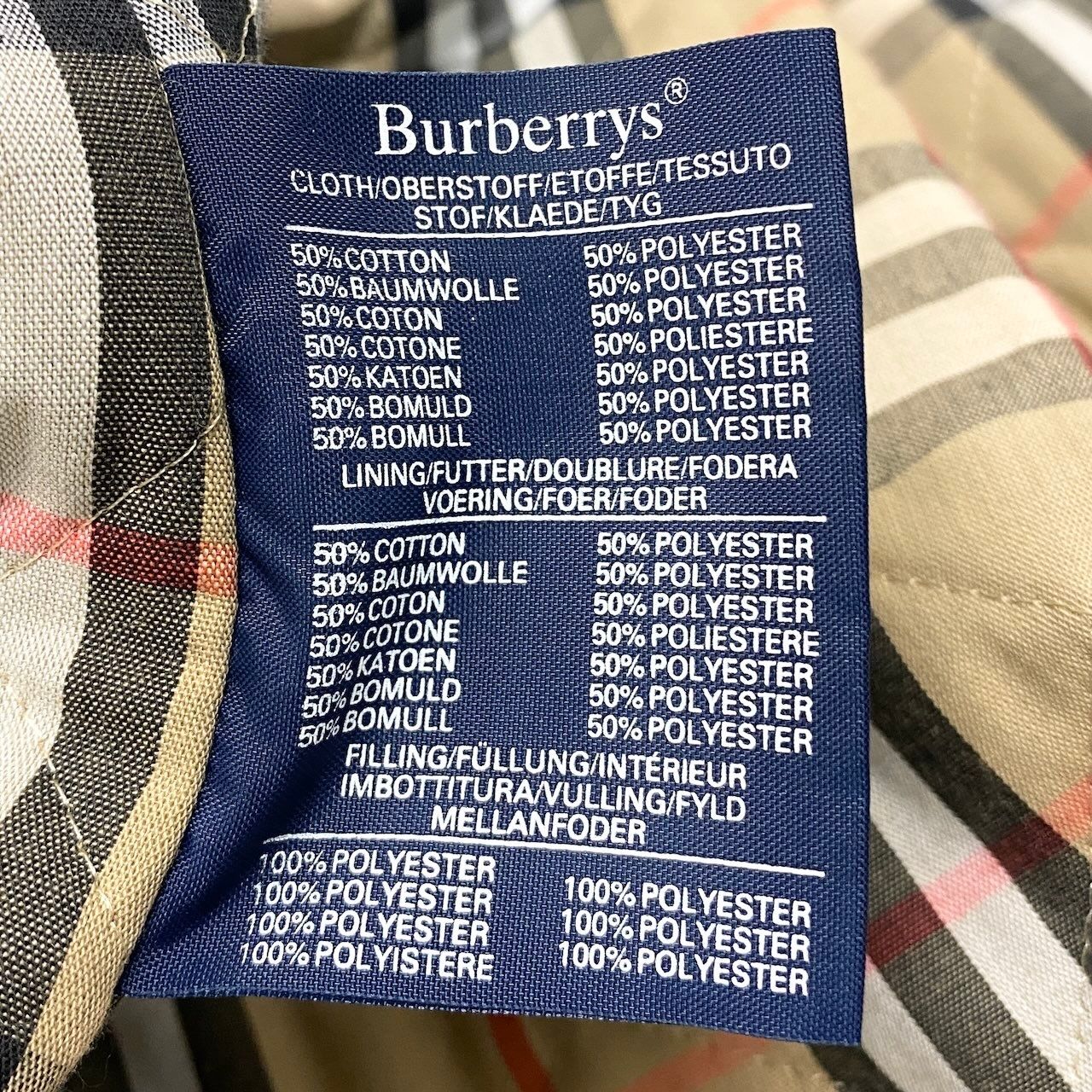 49d5 【英国製】BURBERRYS ヴィンテージ バーバリーズ 中綿