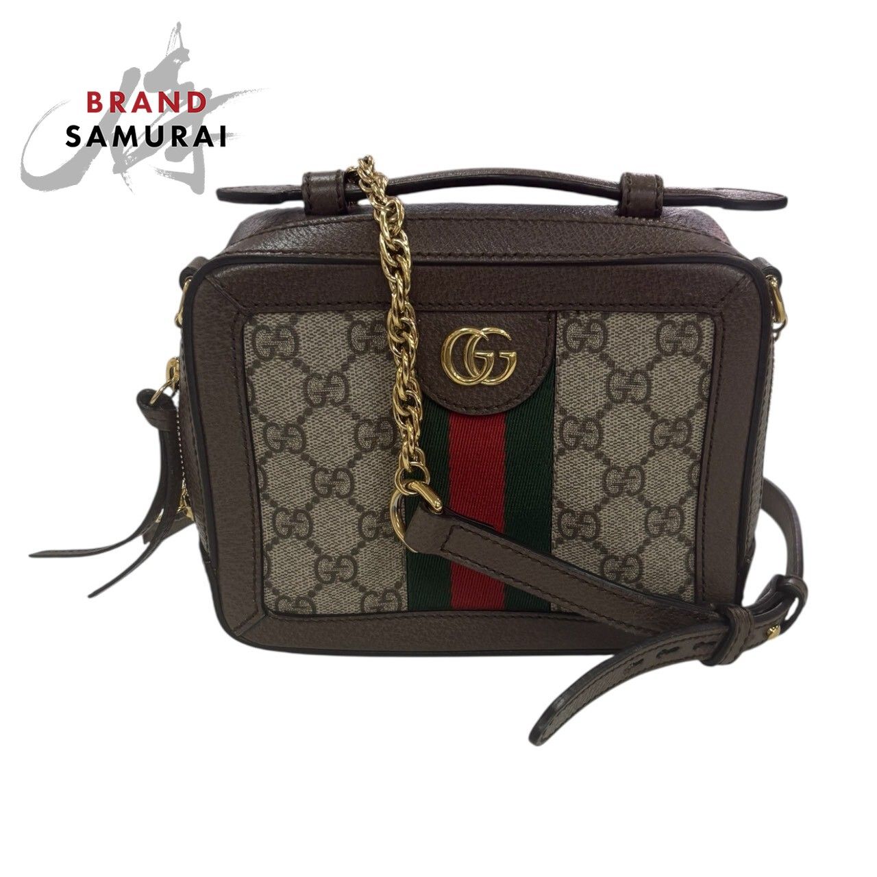 超美品 GUCCI グッチ オフィディア ブラウン ゴールド金具 GG 