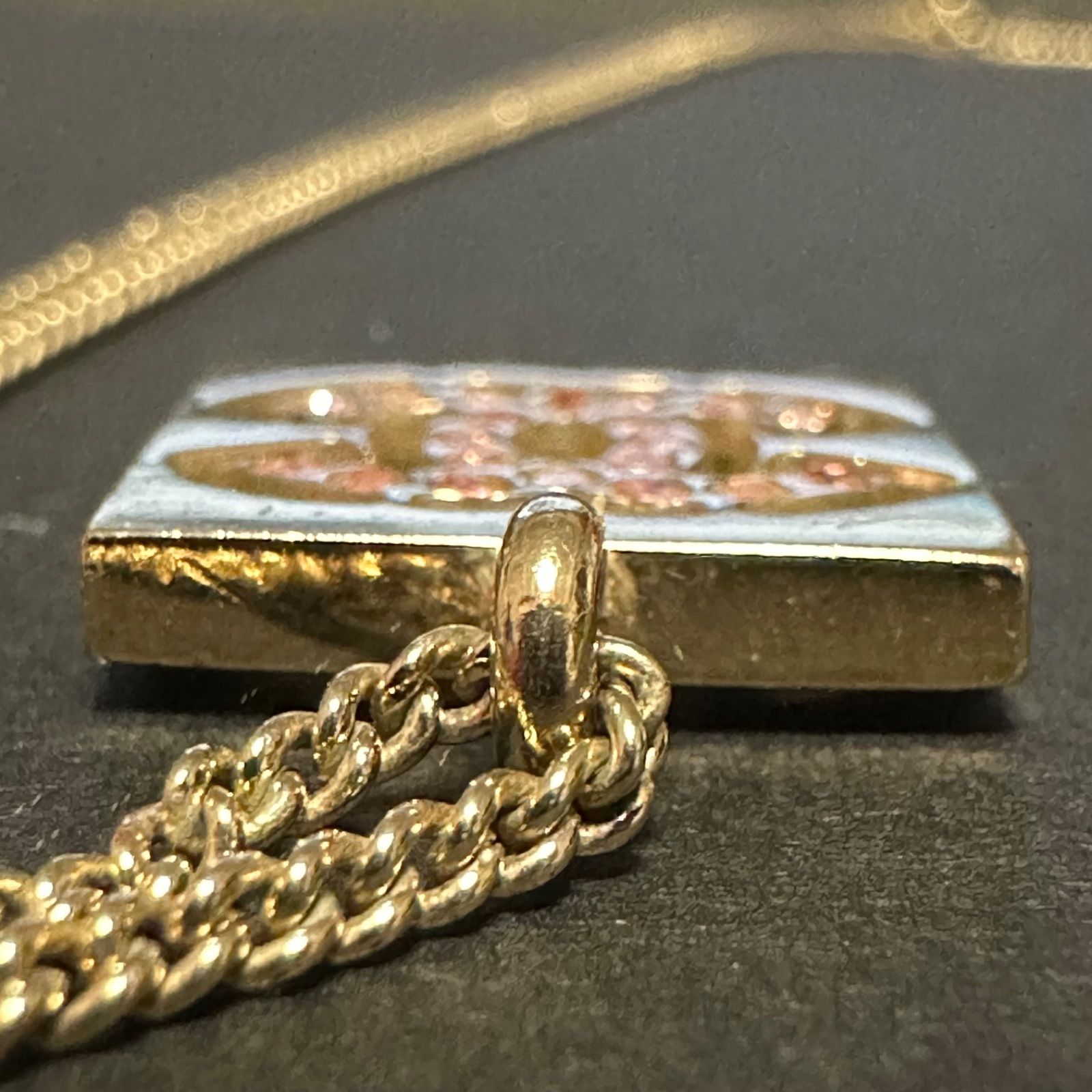 シャネル CHANEL ネックレス ココマーク 四角形 ヴィンテージ 