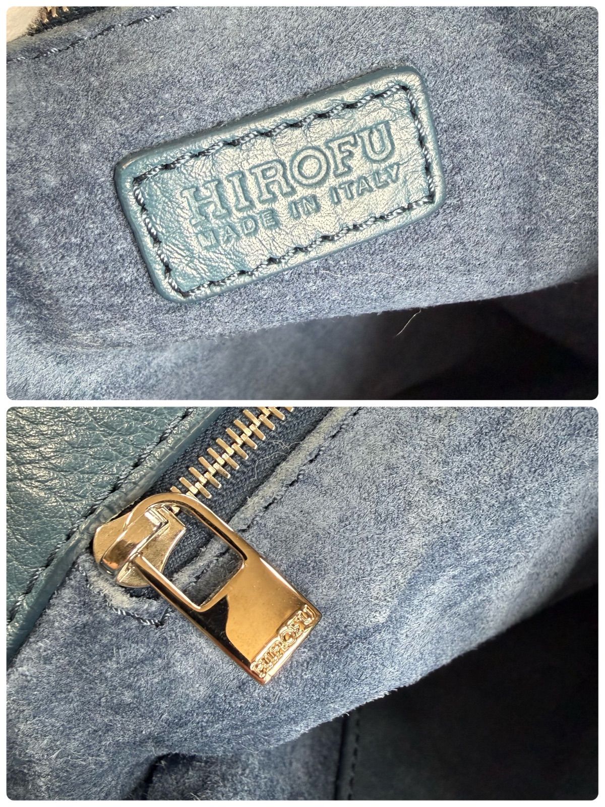 極美品未使用級・ブルー系✨ヒロフ 2way ショルダー トートバッグ 