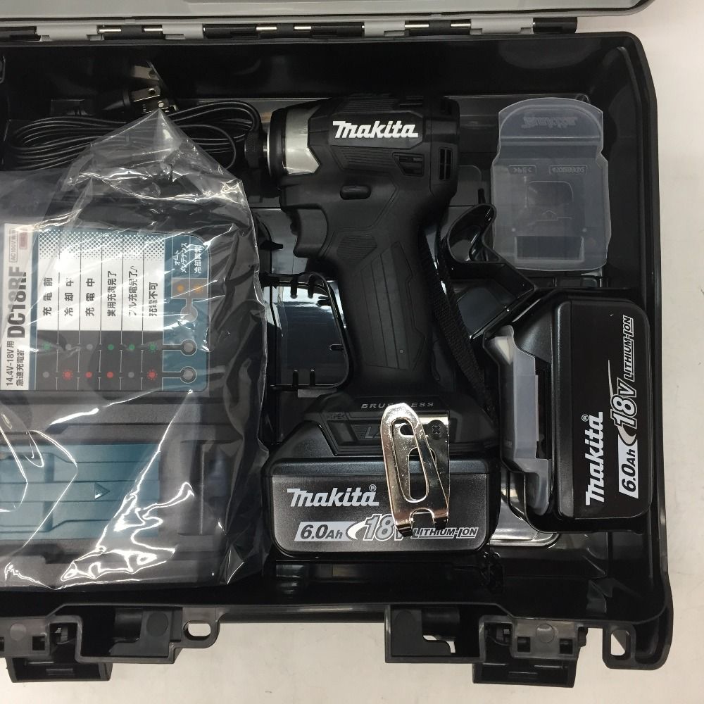 makita マキタ 18V 6.0Ah 充電式インパクトドライバ 黒 ケース・充電器 