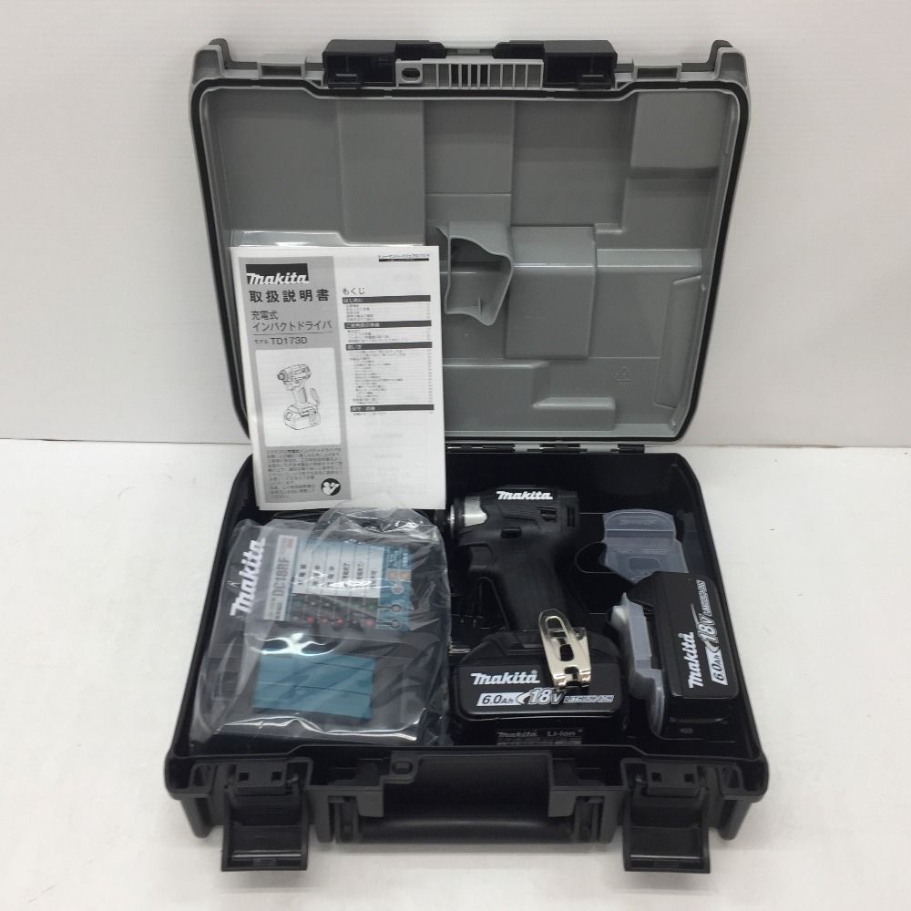 makita マキタ 18V 6.0Ah 充電式インパクトドライバ 黒 ケース・充電器 