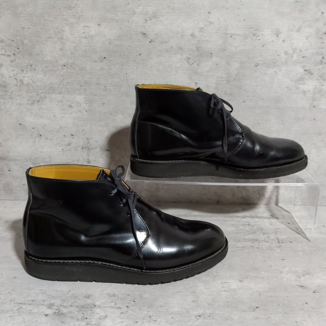 ダナー D4302 チャッカブーツ 黒 ガラスレザー SIZE:9 USED Danner (ダナー)】D4302/ポストマンブーツ/POSTMANBOOTS/チャッカ