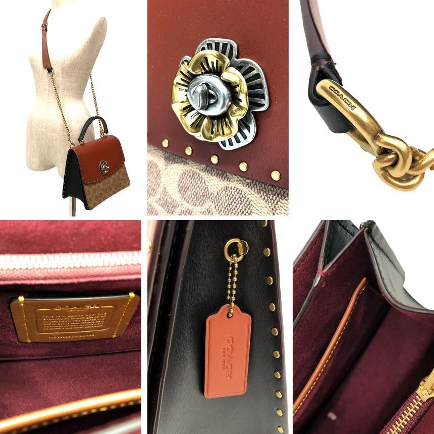 COACH コーチ パーカー トップハンドルバッグ 2Way シグネチャー 