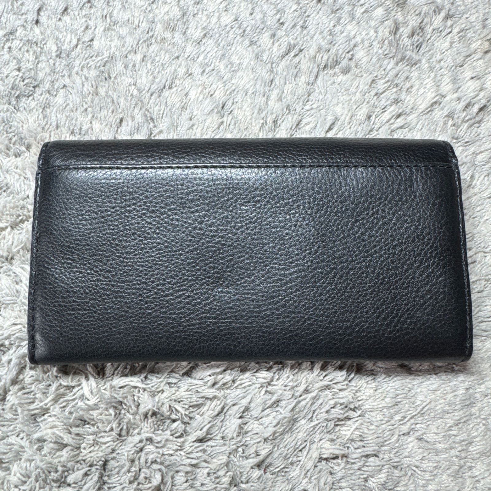 MICHAEL KORS マイケルコース 長財布 レザー ブラック シルバーロゴ 